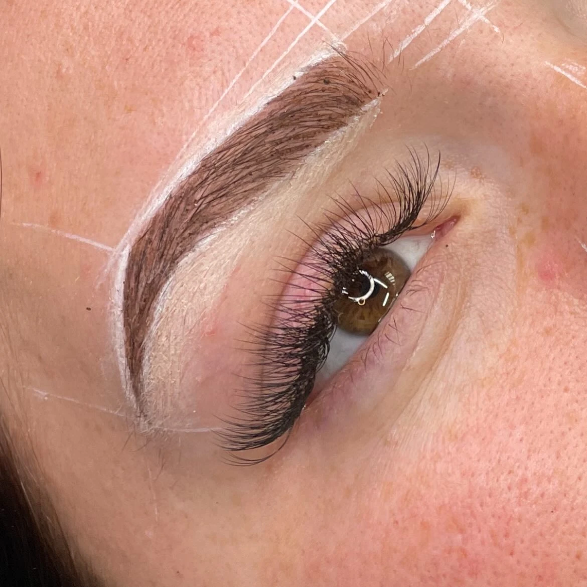 Nano hair-stroke brow tattoo results
